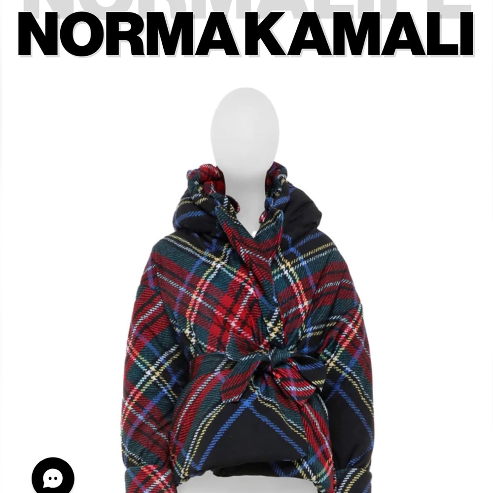 Norma Kamali Sleeping Bag Coat Tartan (M/L) NWT